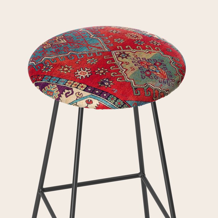 Anatolian Village Rug Print Stool Gallery Image 2