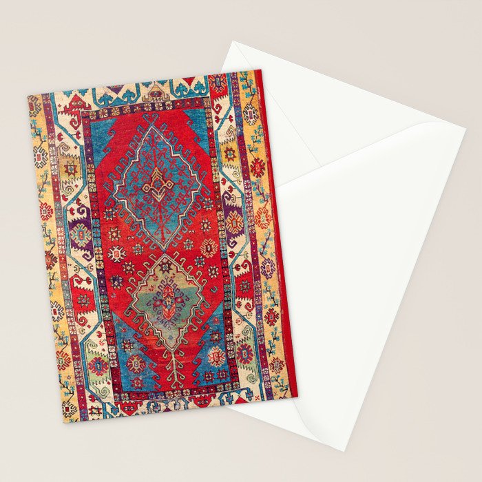Anatolian Village Rug Print Stationery Card Gallery Image 2