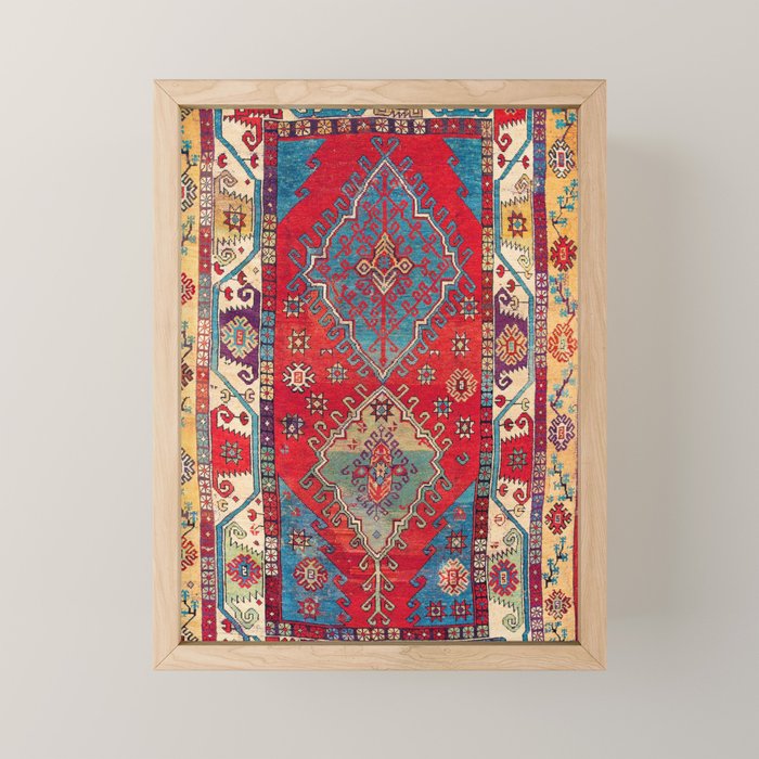 Anatolian Village Rug Print Mini Art Print Gallery Image 1