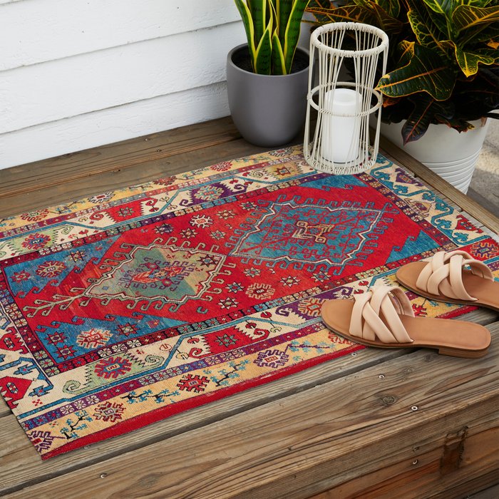Anatolian Village Rug Print Outdoor Rug Gallery Image 2