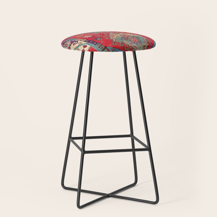 Anatolian Village Rug Print Stool Gallery Image 1