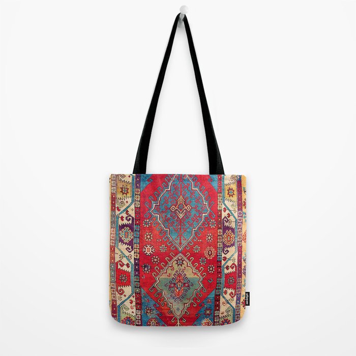 Anatolian Village Rug Print Tote Bag Gallery Image 2