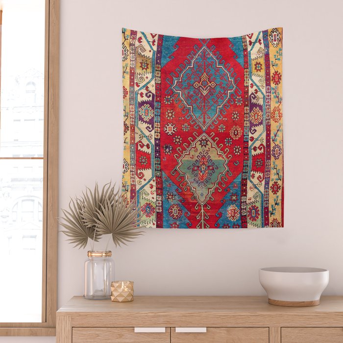 Anatolian Village Rug Print Wall Tapestry Gallery Image 2