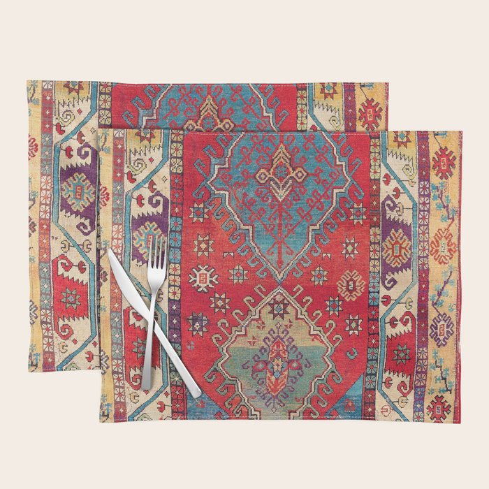 Anatolian Village Rug Print Placemat Gallery Image 1