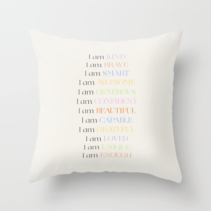 Affirmations | Daily SelfLove Throw Pillow Gallery Image 6