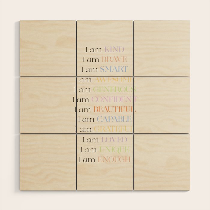Affirmations | Daily SelfLove Wood Wall Art Gallery Image 1