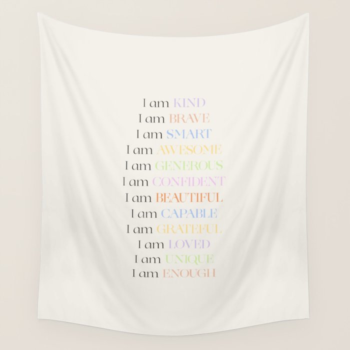Affirmations | Daily SelfLove Wall Tapestry Gallery Image 4