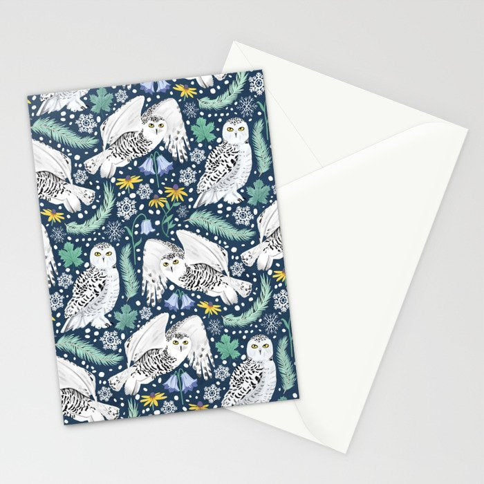 Snowy Owls on a Snowy Eve Stationery Card Gallery Image 2