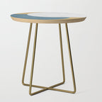 Halfmoon Colorblock - White Blue on Gold Side Table Gallery Image 1
