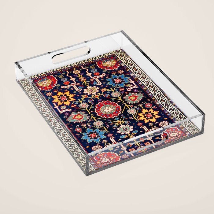 Shirvan Caucasian Afshan Antique Rug Print Acrylic Tray Gallery Image 1