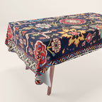 Shirvan Caucasian Afshan Antique Rug Print Tablecloth Gallery Image 1