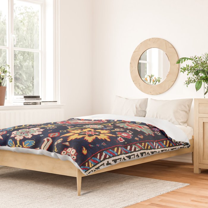 Shirvan Caucasian Afshan Antique Rug Print Duvet Cover Gallery Image 2
