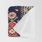 Shirvan Caucasian Afshan Antique Rug Print Throw Blanket Gallery Image 3