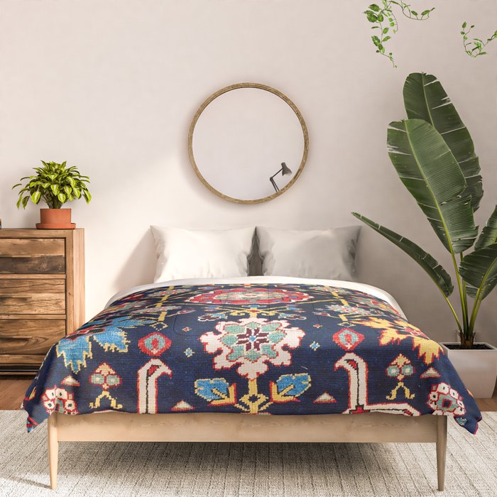 Shirvan Caucasian Afshan Antique Rug Print Comforter Gallery Image 3