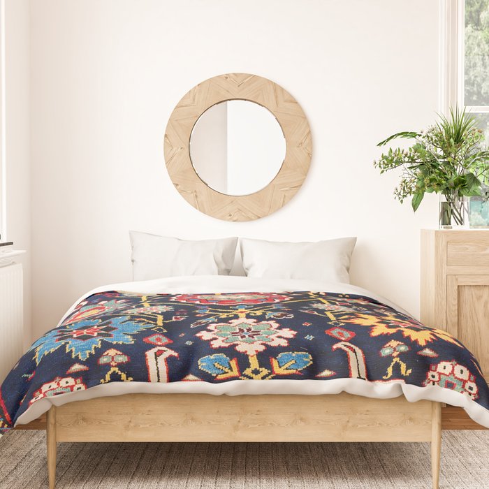 Shirvan Caucasian Afshan Antique Rug Print Duvet Cover Gallery Image 3