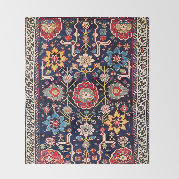 Shirvan Caucasian Afshan Antique Rug Print Throw Blanket Gallery Image 2
