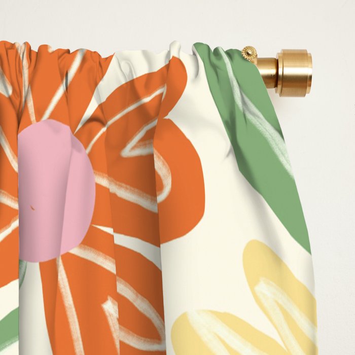 Floral Pastel Window Curtain Gallery Image 2