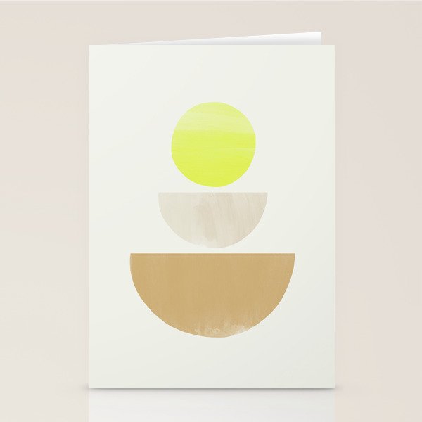 Balancing Shapes NO.1 | Neon Stationery Card Gallery Image 1