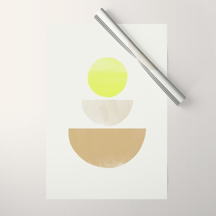 Balancing Shapes NO.1 | Neon Wrapping Paper Gallery Image 1
