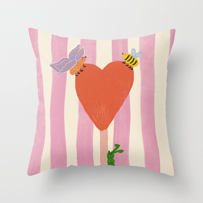 Sweetheart Lollipop Throw Pillow Gallery Image 1