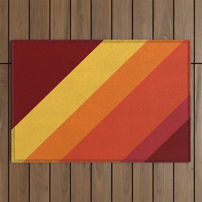 Retro 70s Color Palette II Outdoor Rug Gallery Image 1