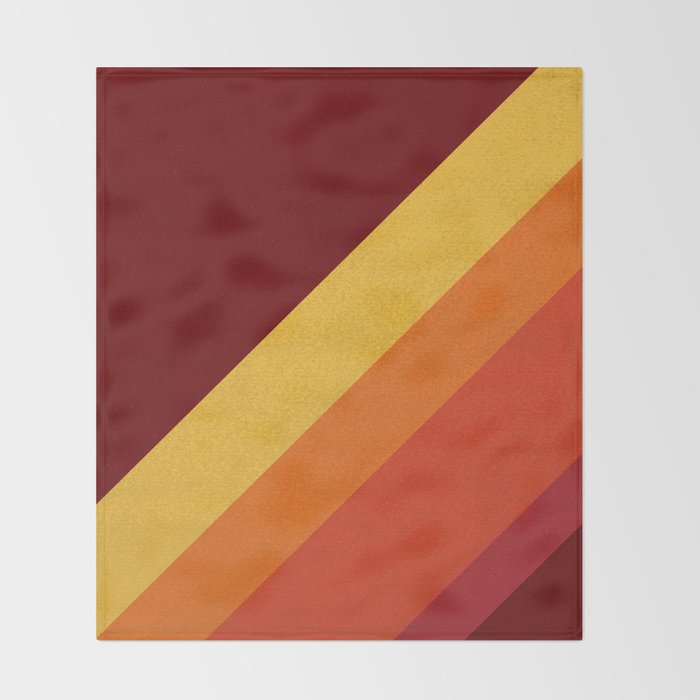 Retro 70s Color Palette II Throw Blanket Gallery Image 2