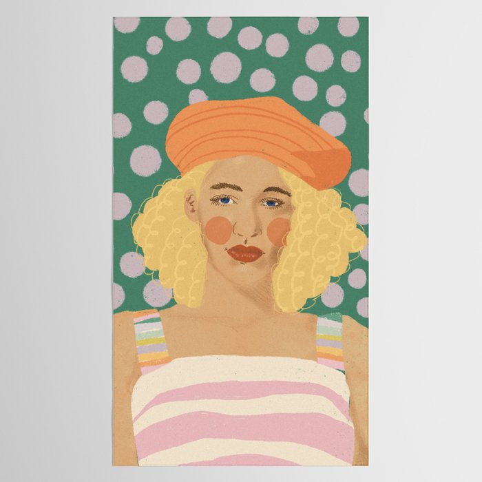 Beret girl Tablecloth Gallery Image 2