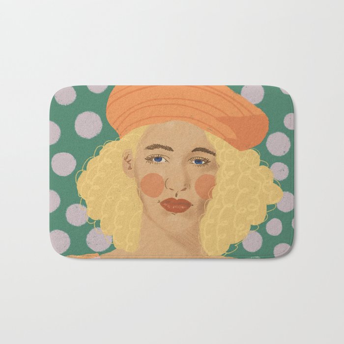 Beret girl Bath Mat Gallery Image 1