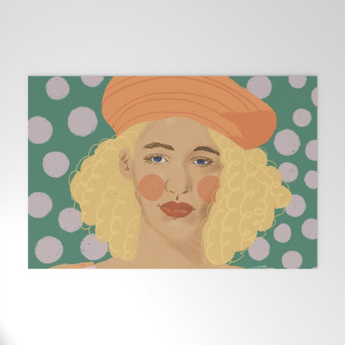 Beret girl Welcome Mat Gallery Image 1