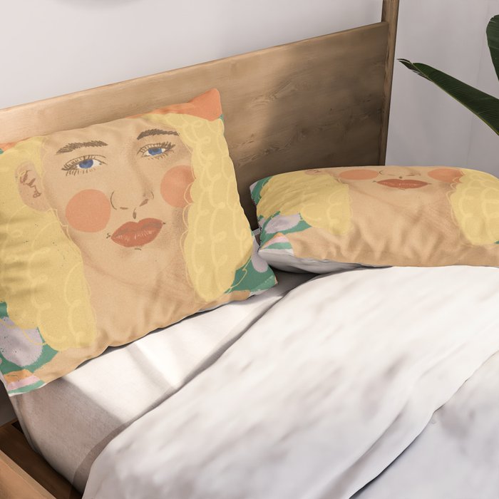 Beret girl Pillow Sham Gallery Image 2