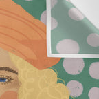 Beret girl Wall Tapestry Gallery Image 3