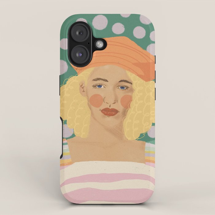 Beret girl iPhone Case Gallery Image 1