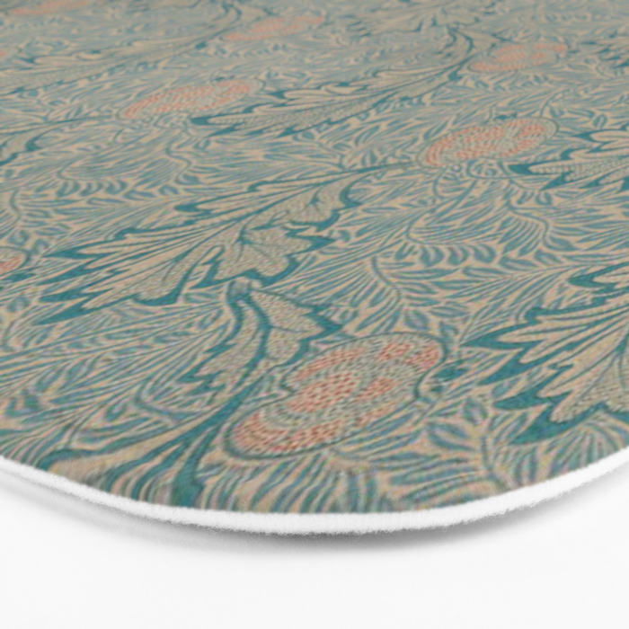William Morris Apple Indigo Antique Gold Pattern Bath Mat Gallery Image 3
