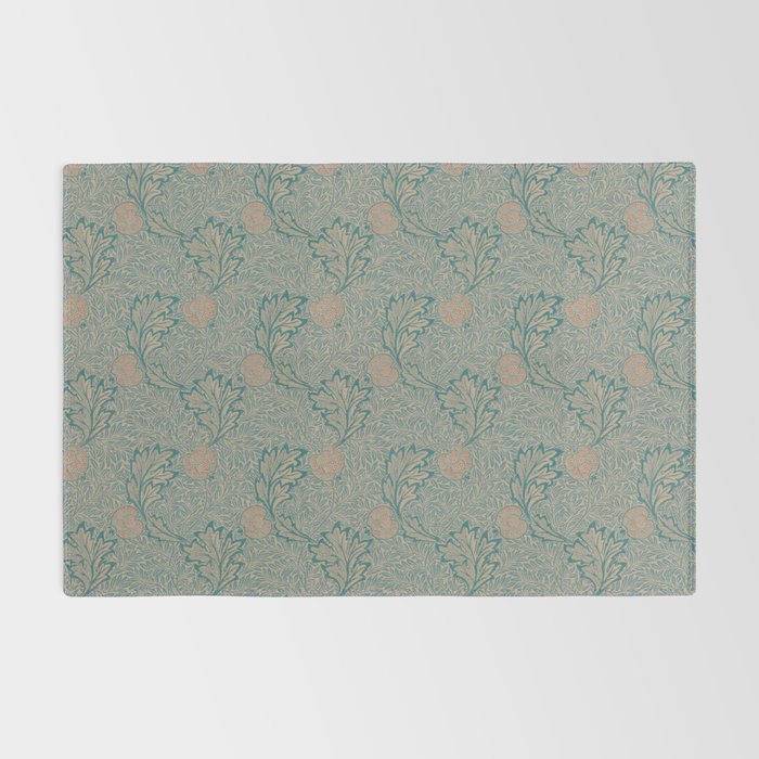 William Morris Apple Indigo Antique Gold Pattern Rug Gallery Image 2