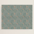 William Morris Apple Indigo Antique Gold Pattern Jigsaw Puzzle Gallery Image 1