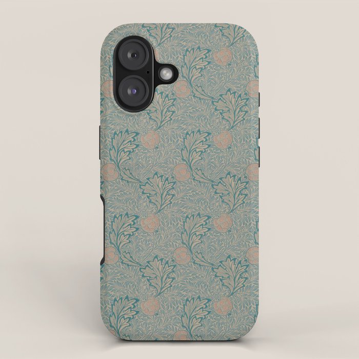William Morris Apple Indigo Antique Gold Pattern iPhone Case Gallery Image 1