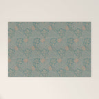 William Morris Apple Indigo Antique Gold Pattern Welcome Mat Gallery Image 1