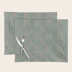 William Morris Apple Indigo Antique Gold Pattern Placemat Gallery Image 1