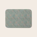 William Morris Apple Indigo Antique Gold Pattern Bath Mat Gallery Image 1