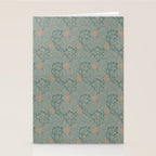 William Morris Apple Indigo Antique Gold Pattern Stationery Card Gallery Image 2