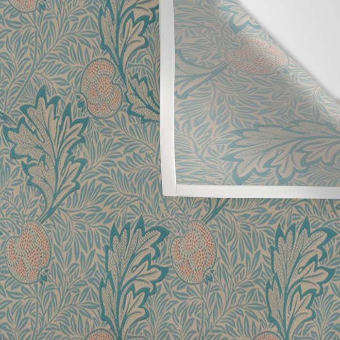 William Morris Apple Indigo Antique Gold Pattern Wall Tapestry Gallery Image 3