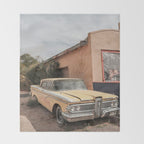 Vintage American Car Art Print | Famous Route 66 Scene Arizona Photo | USA Color Travel Photography Throw Blanket Gallery Image 2
