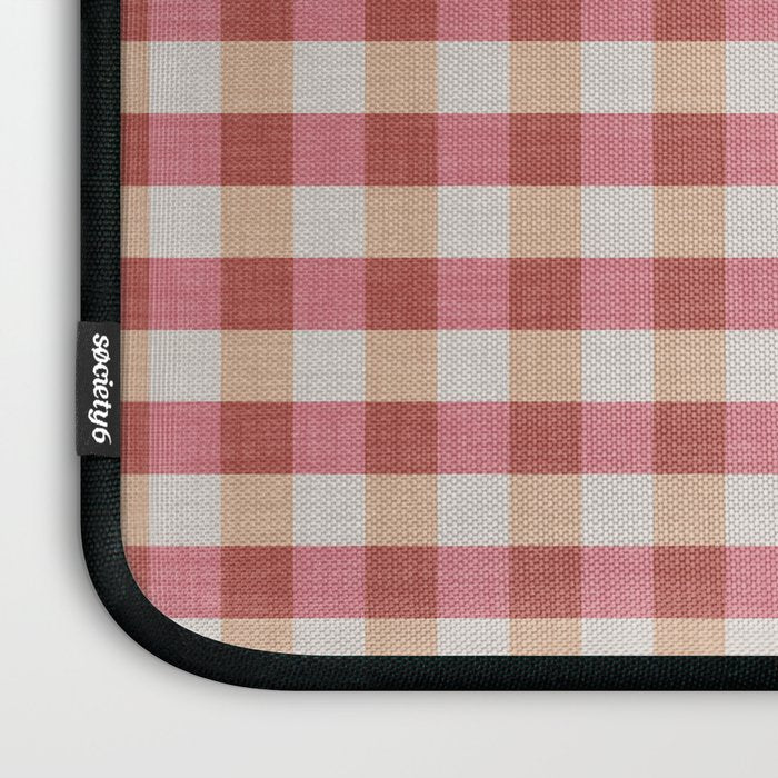 Cozy Gingham in Pink Laptop Sleeve Gallery Image 3