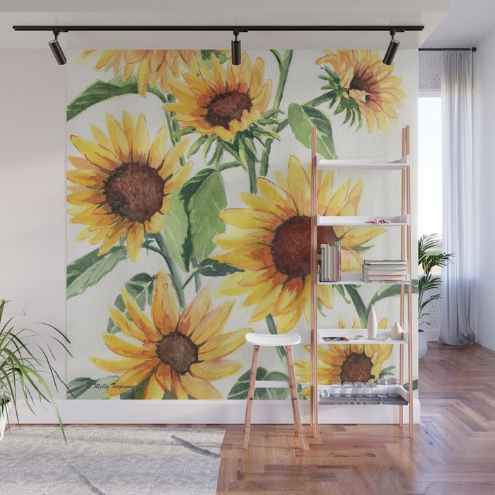 Sunflowers Wall Mural Gallery Image 1