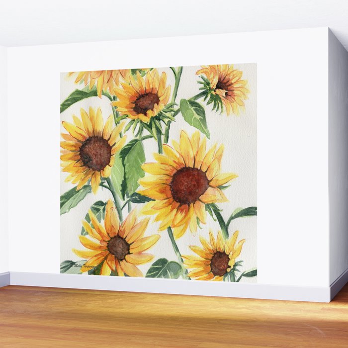 Sunflowers Wall Mural Gallery Image 2