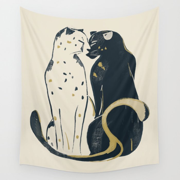 Two Cheetahs 3 Wall Tapestry Gallery Image 1