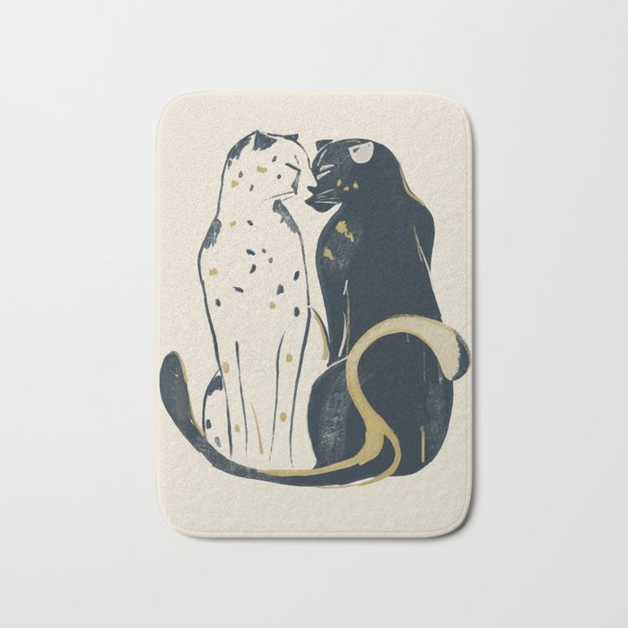 Two Cheetahs 3 Bath Mat Gallery Image 1