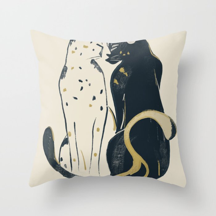 Two Cheetahs 3 Throw Pillow Gallery Image 6