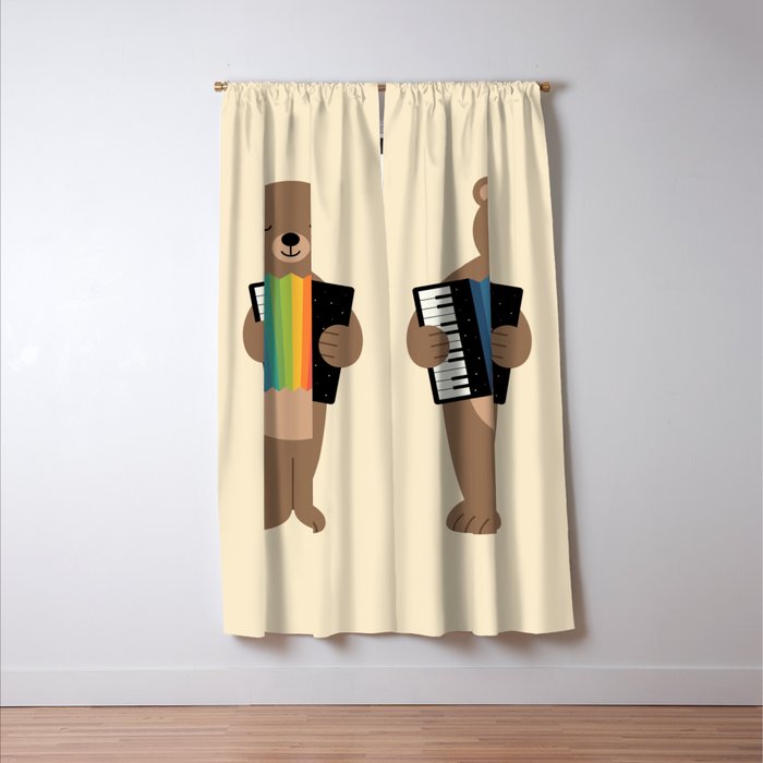 Star Accordionist Window Curtain Gallery Image 3