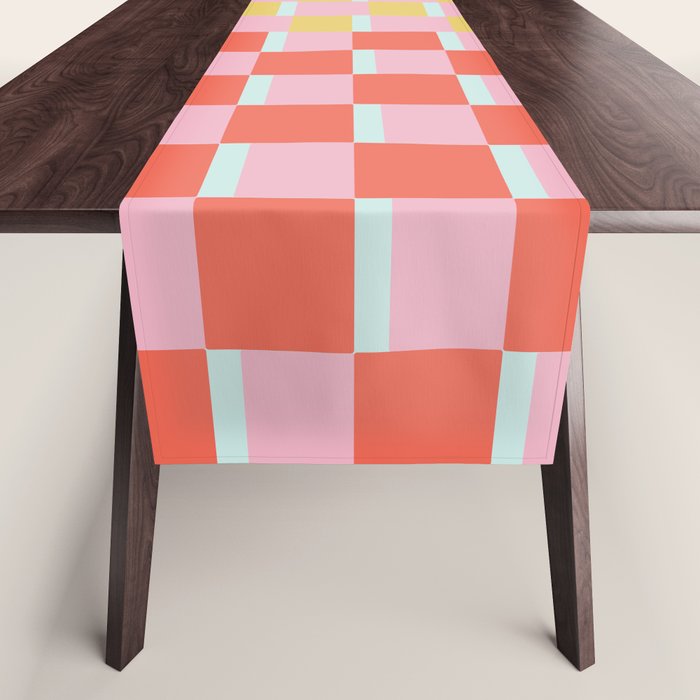 Colorful Checkerboard Table Runner Gallery Image 1